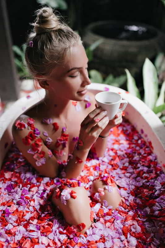 Shooting bain de lait floral
