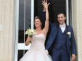 Reportage Photos de mariage : sortie des mari&eacute;s de la mairie