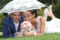 Reportage Photos de mariage : photos de couple mari&eacute;s &agrave; Simiane