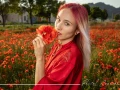 Photographe Shooting Femme champs de coquelicots &agrave; Aix en Provence Bouches du Rh&ocirc;ne 13