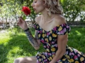 Photographe Shooting Femme Fleurs Vaucluse 84 &agrave; Rognes