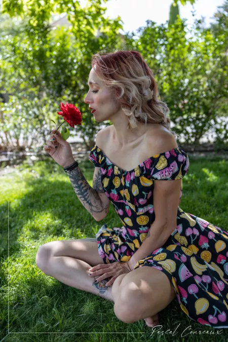 img photographe femme romantique fleur printemps vaucluse