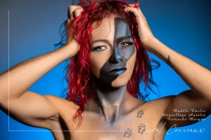 img retouche bleu photo photographe studio book modele