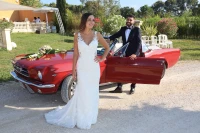 Reportage Photos de mariage : photos de couple mariés, voiture de prestige