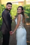 Reportage Photos de mariage : photos de couple mari&eacute;s dans les vignes