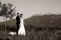Reportage Photos de mariage : photos de couple mari&eacute;s, Sainte Victoire