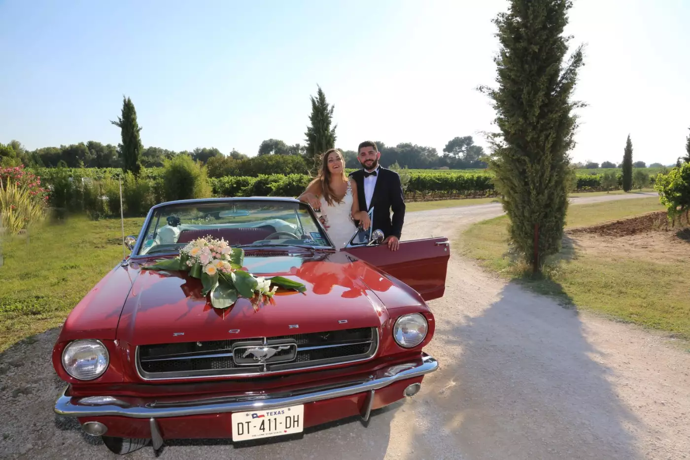 Reportage Photos de mariage : cortège de voitures