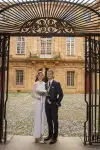 Reportage Photos de mariage : l'arriv&eacute;e &agrave; la mairie d'Aix-en-Provence des mari&eacute;s