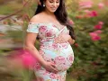 pret robe fleurs grossesse lors seance photo aix marseille 2