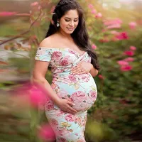 pret robe fleurs grossesse lors seance photo aix marseille 2