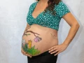Photographe Grossesse &agrave; domicile photo pour femme enceinte avec belly painting