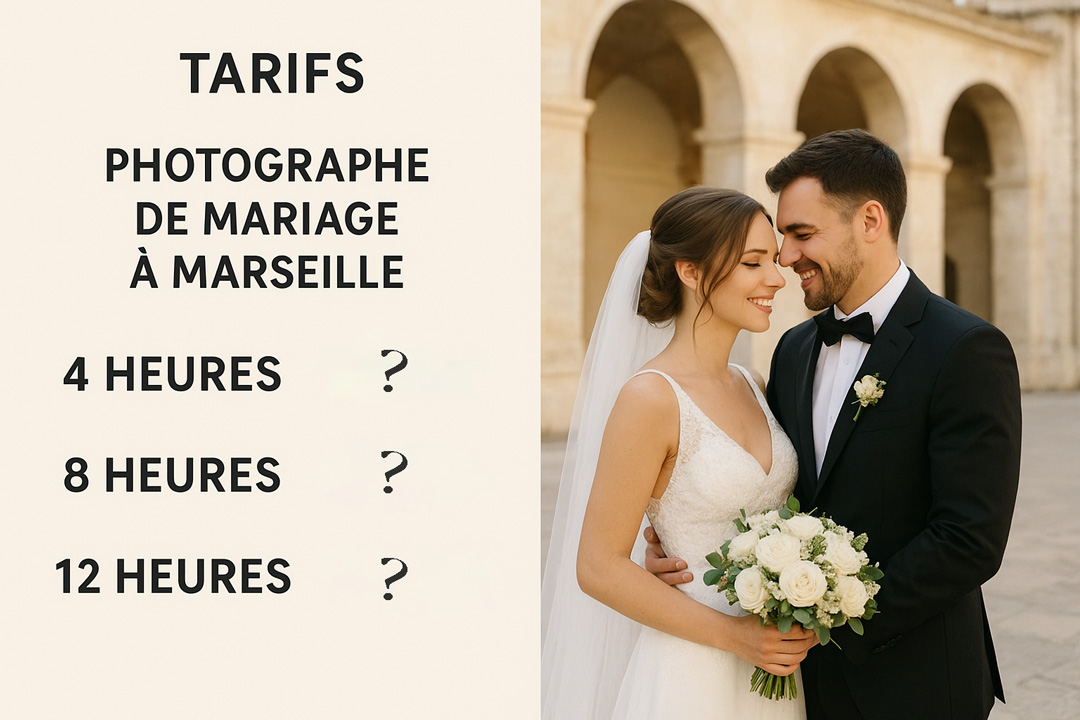 Tarifs d'un Photographe de Mariage à Marseille